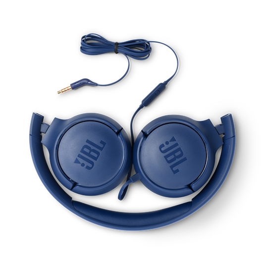 JBL Tune 500 - Blue - Wired on-ear headphones - Detailshot 1