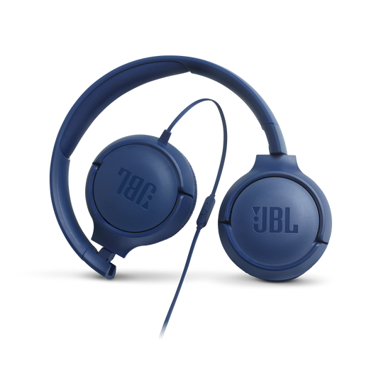 JBL Tune 500 - Blue - Wired on-ear headphones - Detailshot 4