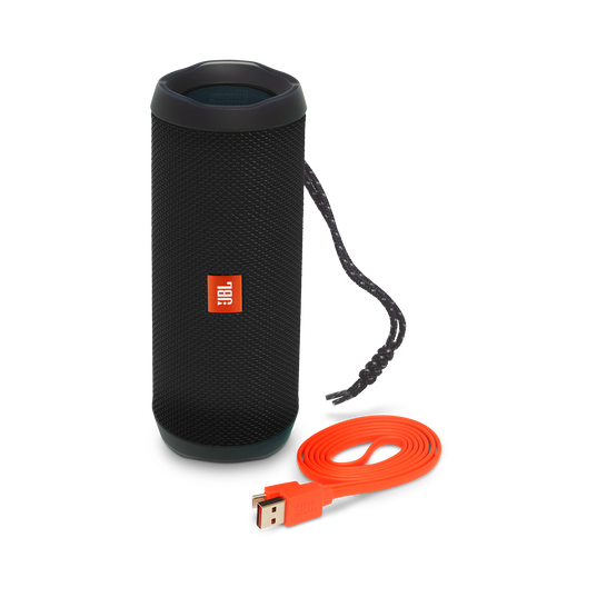 JBL Flip 4 - Black - A full-featured waterproof portable Bluetooth speaker with surprisingly powerful sound. - Detailshot 1