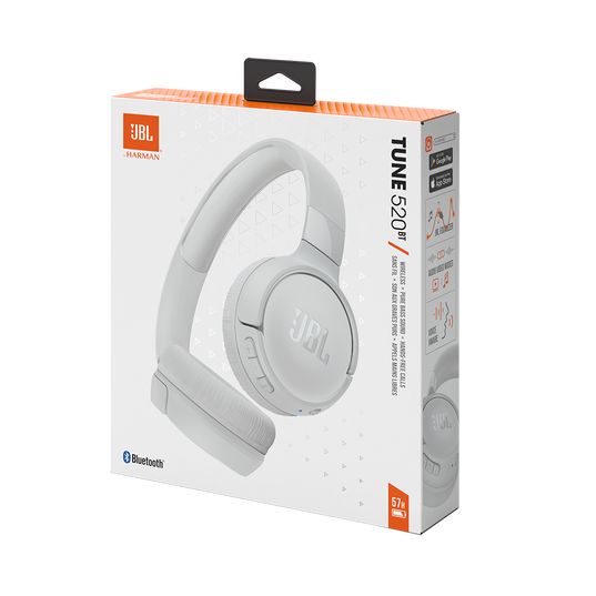 JBL Tune 520BT - White - Wireless on-ear headphones - Detailshot 10