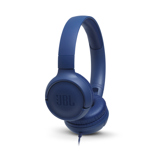 JBL Tune 500 - Blue - Wired on-ear headphones - Hero