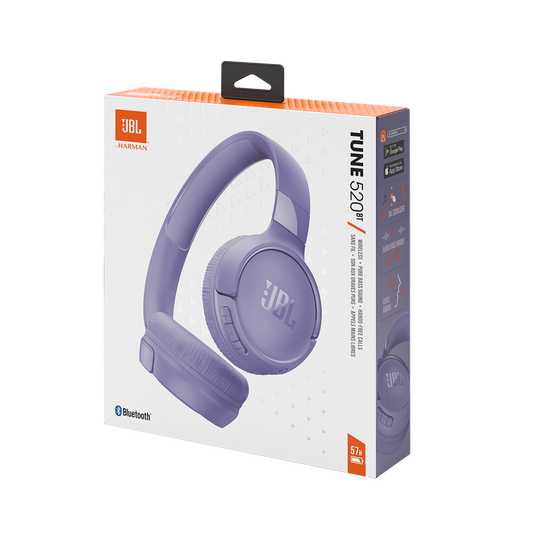 JBL Tune 520BT - Purple - Hi-Res wired on-ear headphones - Detailshot 10