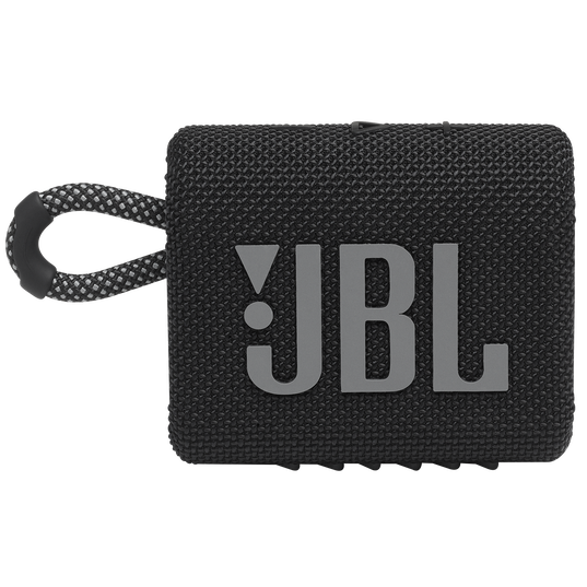 JBL Go 3 - Black - Portable Waterproof Speaker - Front