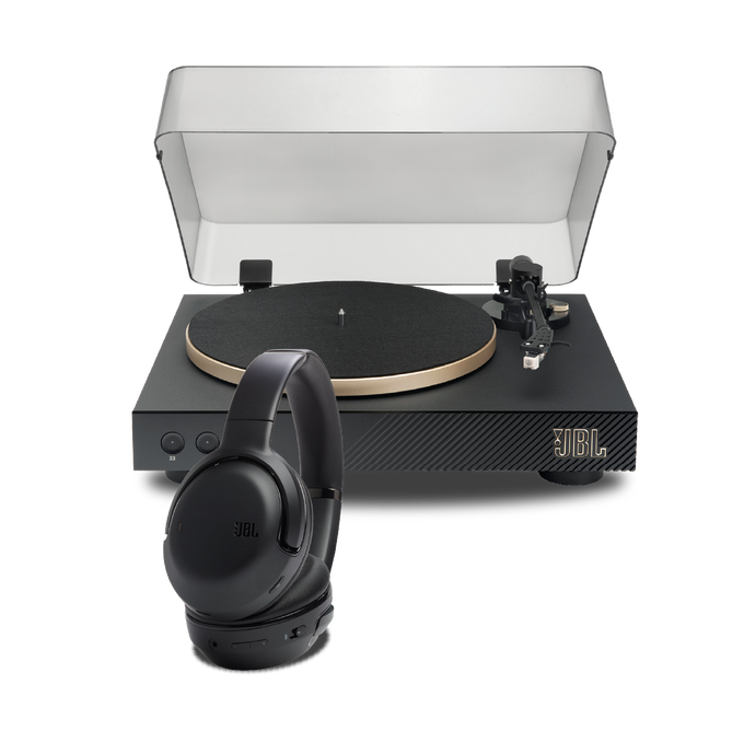 Combo Especial: JBL Spinner BT Tocadiscos Bluetooth + JBL Tour One M2 Auriculares Inalámbricos con Cancelación de Ruido