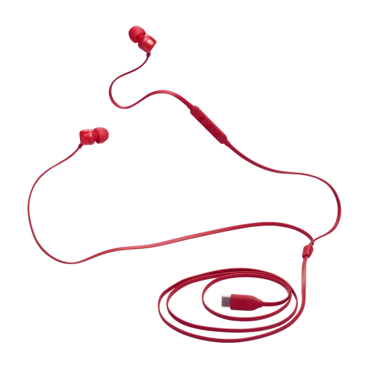 JBL Tune 310C USB - Red - Wired Hi-Res In-Ear Headphones - Detailshot 5 image number null