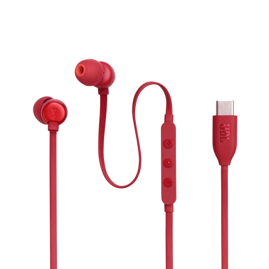 JBL Tune 310C USB - Red - Wired Hi-Res In-Ear Headphones - Detailshot 6 image number null