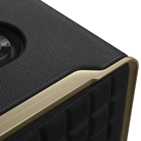 JBL Authentics 300 - Black - Portable smart home speaker with Wi-Fi, Bluetooth and voice assistants with retro design. - Detailshot 4 image number null