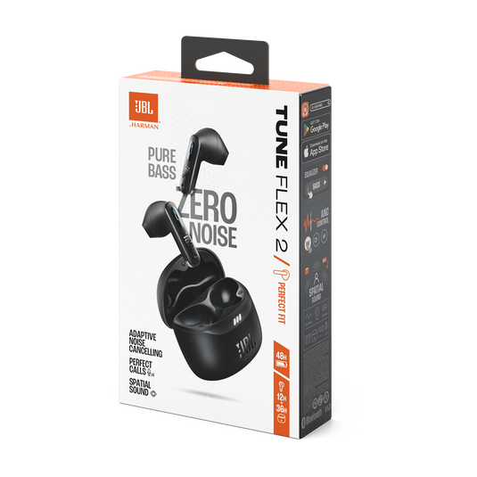 JBL Tune Flex 2 - Black - True Wireless Noise Cancelling Earbuds - Detailshot 15 image number null