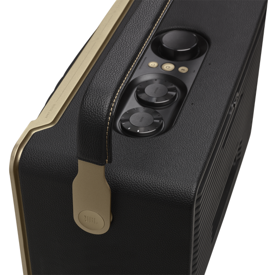 JBL Authentics 300 - Black - Portable smart home speaker with Wi-Fi, Bluetooth and voice assistants with retro design. - Detailshot 6 image number null