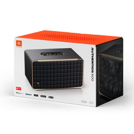 JBL Authentics 500 - Black - Hi-fidelity smart home speaker with Wi-Fi, Bluetooth and Voice Assistants with retro design. - Detailshot 7 image number null