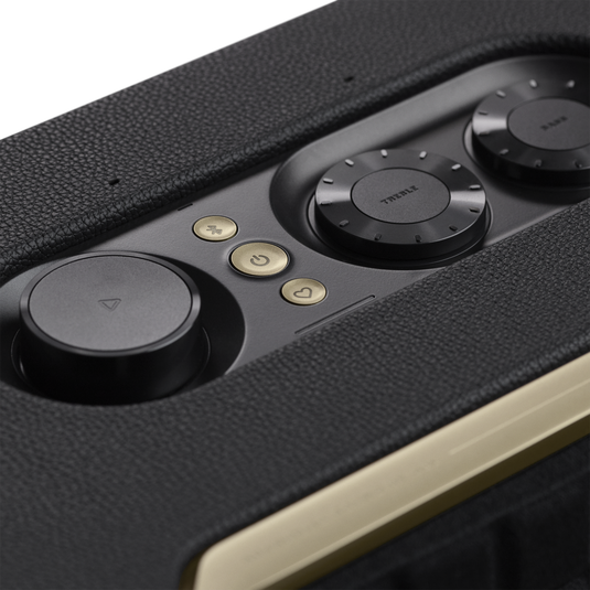 JBL Authentics 300 - Black - Portable smart home speaker with Wi-Fi, Bluetooth and voice assistants with retro design. - Detailshot 5 image number null