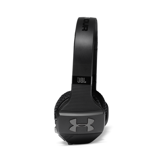 UA Sport Wireless Train &ndash; Engineered by JBL - Black - Wireless on-ear headphone built for the gym - Detailshot 1 image number null