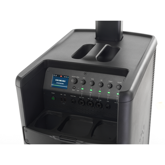JBL EON ONE MK2 (220V) - Black - All-In-One, Battery-Powered Column PA with Built-In Mixer and DSP - Detailshot 4 image number null