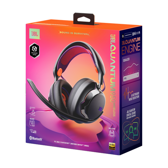 JBL Quantum 950 - Black - Wireless multiplatform gaming headset with adaptive Noise Cancelling - Detailshot 15 image number null