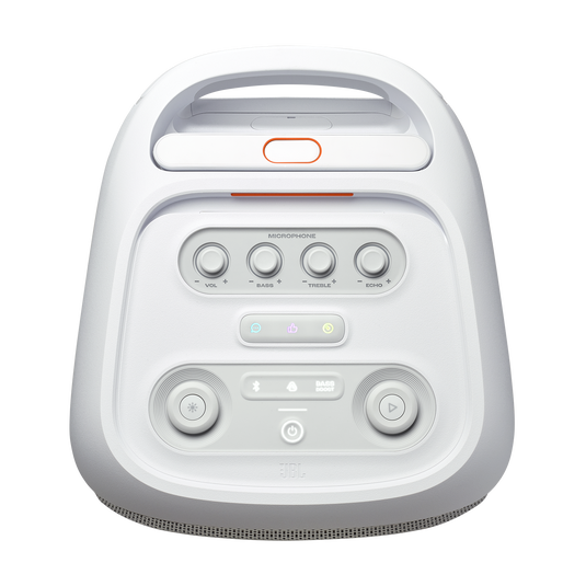 JBL PartyBox Stage 320 - White - Portable party speaker with wheels - Top image number null