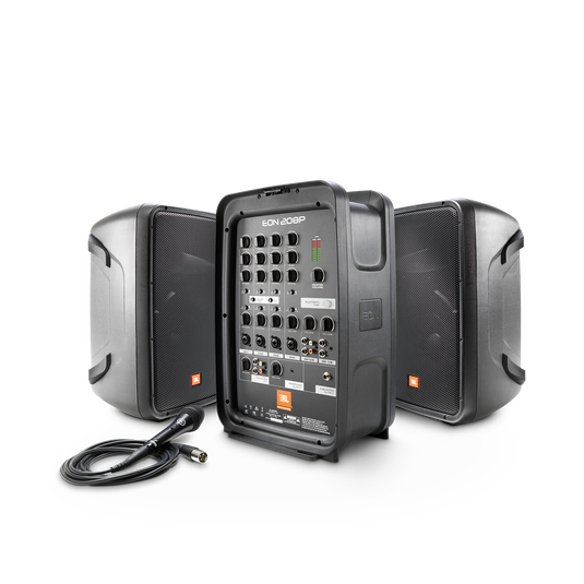 JBL EON208P - Black - Portable 8 in. 2-Way PA with Powered 8-Channel Mixer and Bluetooth&reg; - Hero image number null