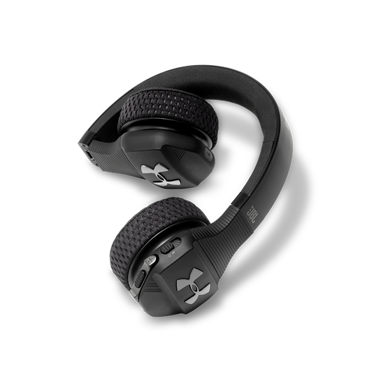 UA Sport Wireless Train &ndash; Engineered by JBL - Black - Wireless on-ear headphone built for the gym - Detailshot 2 image number null