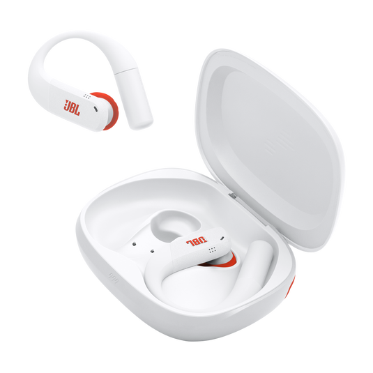 JBL Endurance Peak 4 - White / Orange - True Wireless Noise Cancelling Sport Earbuds - Detailshot 8 image number null