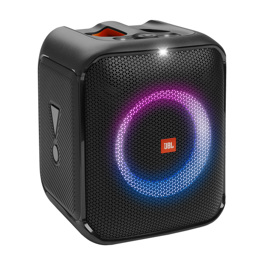 JBL Partybox Encore Essential - Black CSTM - Portable party speaker with powerful 100W sound, built-in dynamic light show, and splash proof design. - Hero image number null