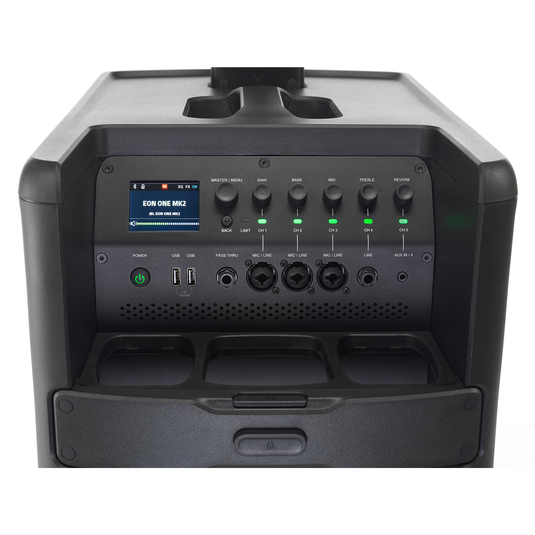 JBL EON ONE MK2 (220V) - Black - All-In-One, Battery-Powered Column PA with Built-In Mixer and DSP - Detailshot 9 image number null