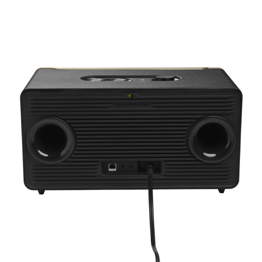 JBL Authentics 500 - Black - Hi-fidelity smart home speaker with Wi-Fi, Bluetooth and Voice Assistants with retro design. - Back image number null