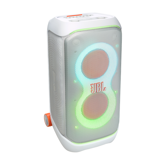 JBL PartyBox Stage 320 - White - Portable party speaker with wheels - Detailshot 1 image number null