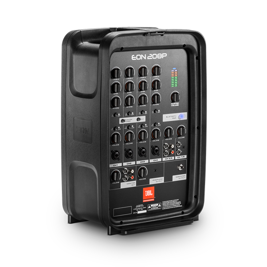 JBL EON208P - Black - Portable 8 in. 2-Way PA with Powered 8-Channel Mixer and Bluetooth&reg; - Detailshot 3 image number null