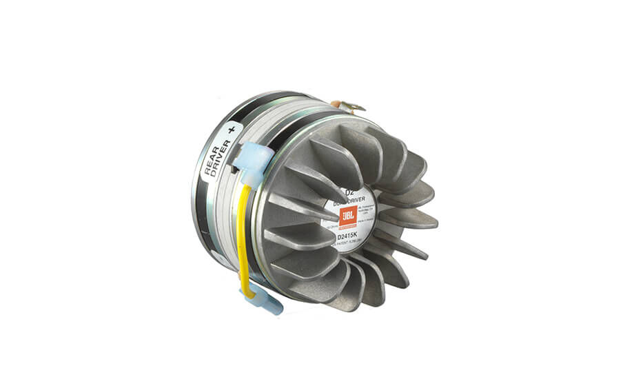 JBL 4349 Controlador de compresión de doble diafragma de 38 mm D2415K patentado acoplado a una bocina de geometría patentada High-Definition Imaging (HDI™). - Image