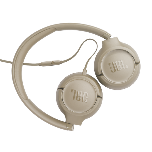 JBL Tune 530 Wired - Beige - Wired on-ear headphones - Back image number null