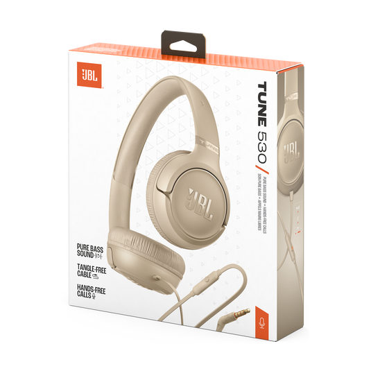 JBL Tune 530 Wired - Beige - Wired on-ear headphones - Detailshot 15 image number null