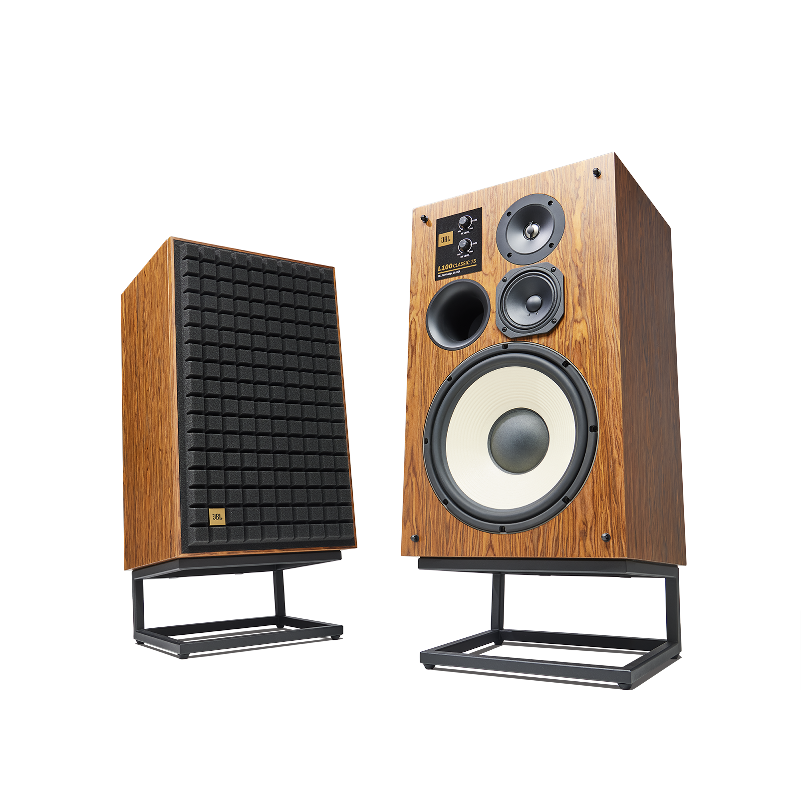 JBL Synthesis L100 Classic 75 - Anniversary Edition - altavoz - estante para libros - 3 vías - madera de teca color de la parrilla - negro paquete de 2 - Código: JBLL100-75BLK | Compra en Guadalajara